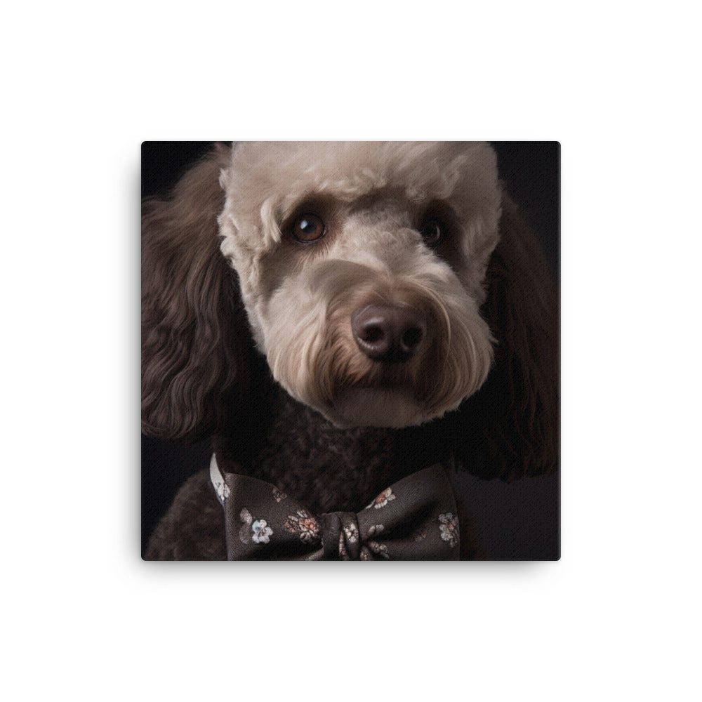 Poodle in a Bowtie canvas - Posterfy.AI