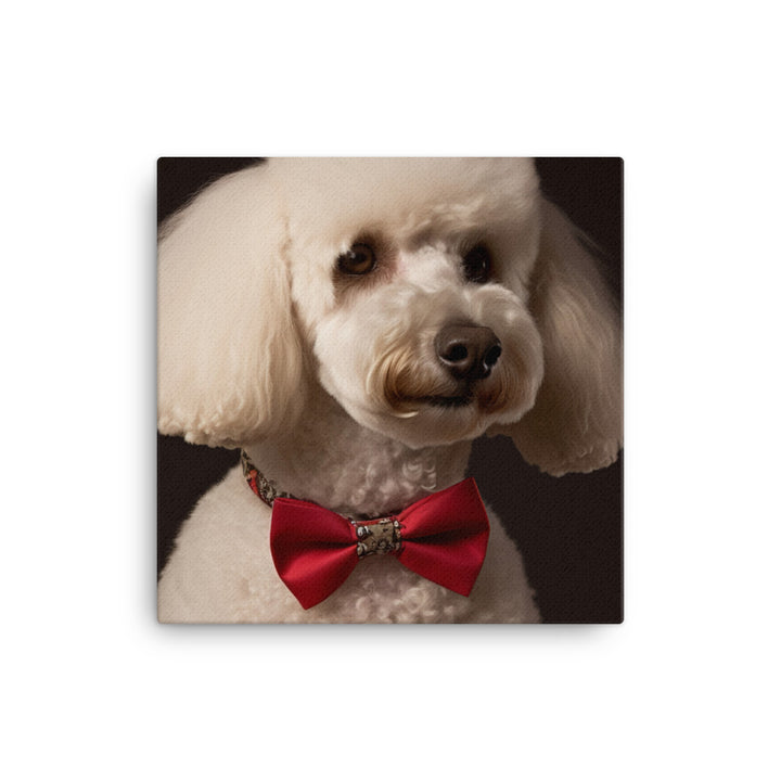 Poodle in a Bowtie canvas - Posterfy.AI