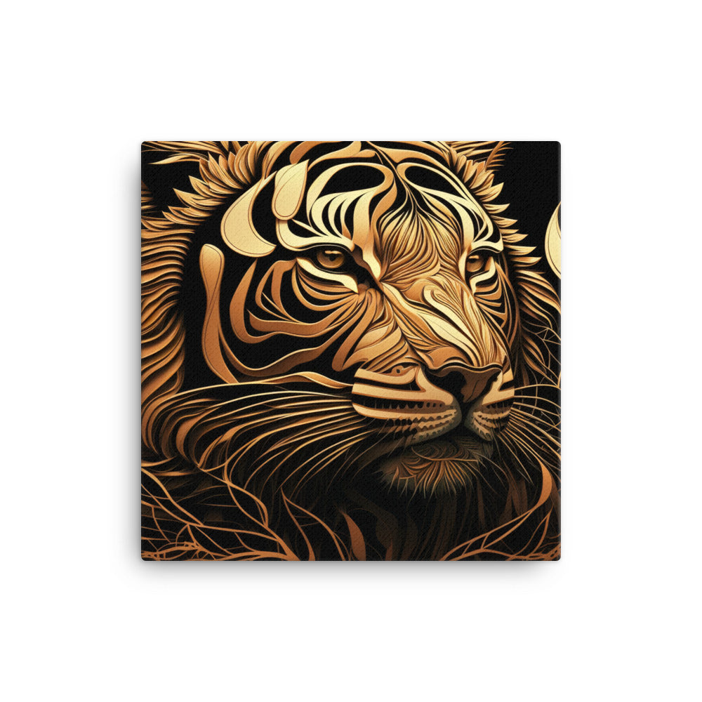 Tiger in Art Deco canvas - Posterfy.AI
