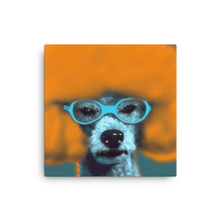 Poodle in colorful abstract style canvas - Posterfy.AI