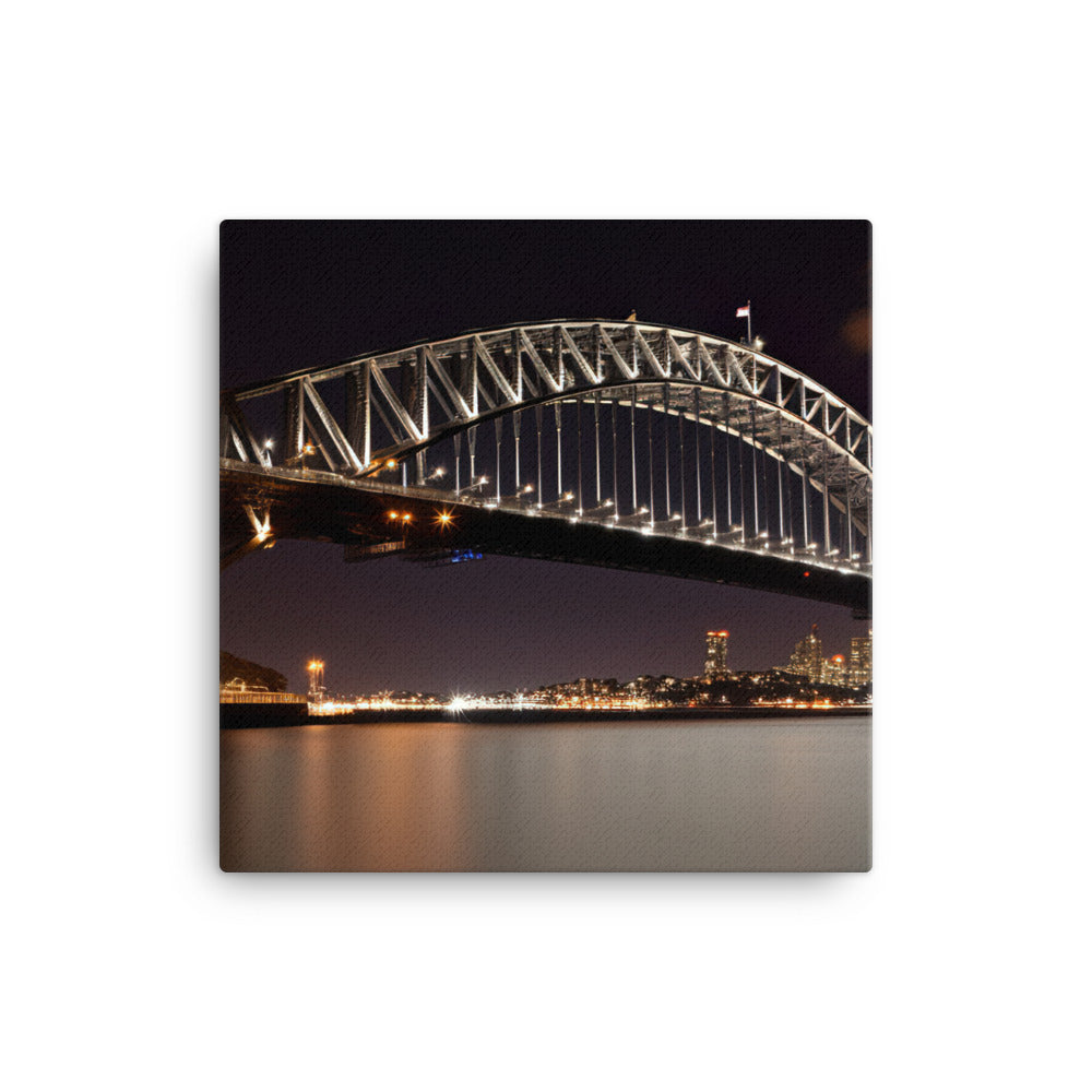 Sydney Harbour at Night canvas - Posterfy.AI