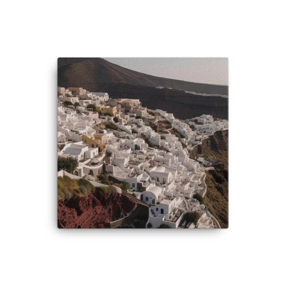Santorini Adventure canvas - Posterfy.AI