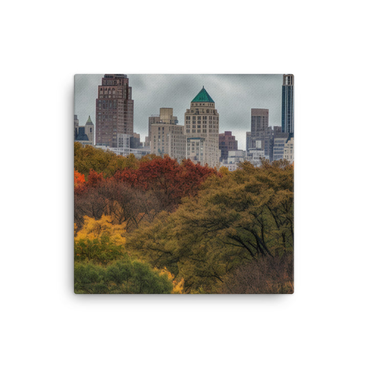 The Colors of Autumn in Central Park, New York City canvas - Posterfy.AI