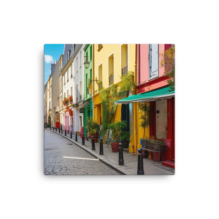 Rue Crmieux - The Most Colorful Street in Paris canvas - Posterfy.AI