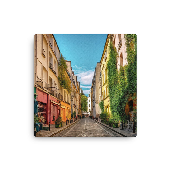 Rue Crmieux - The Most Colorful Street in Paris canvas - Posterfy.AI