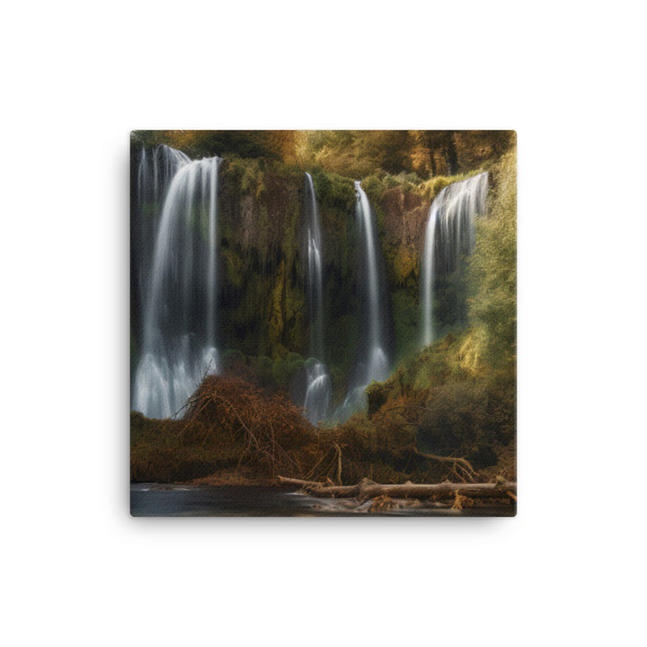 The Majestic Waterfall canvas - Posterfy.AI