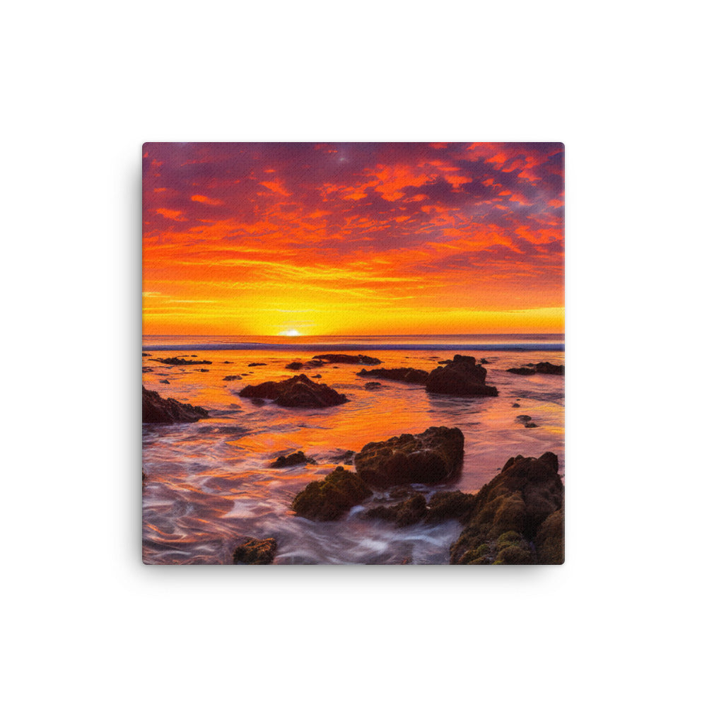 Stunning Pacific Ocean Sunset canvas - Posterfy.AI