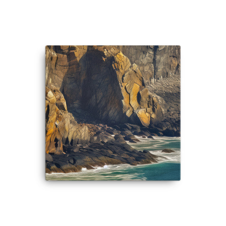 Dramatic Coastal Cliffs canvas - Posterfy.AI