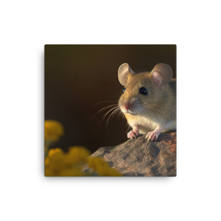 A peaceful moment with the Yellow necked Mouse canvas - Posterfy.AI