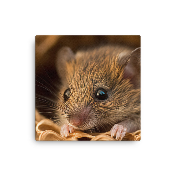 Adorable House Mouse Close-Up canvas - Posterfy.AI