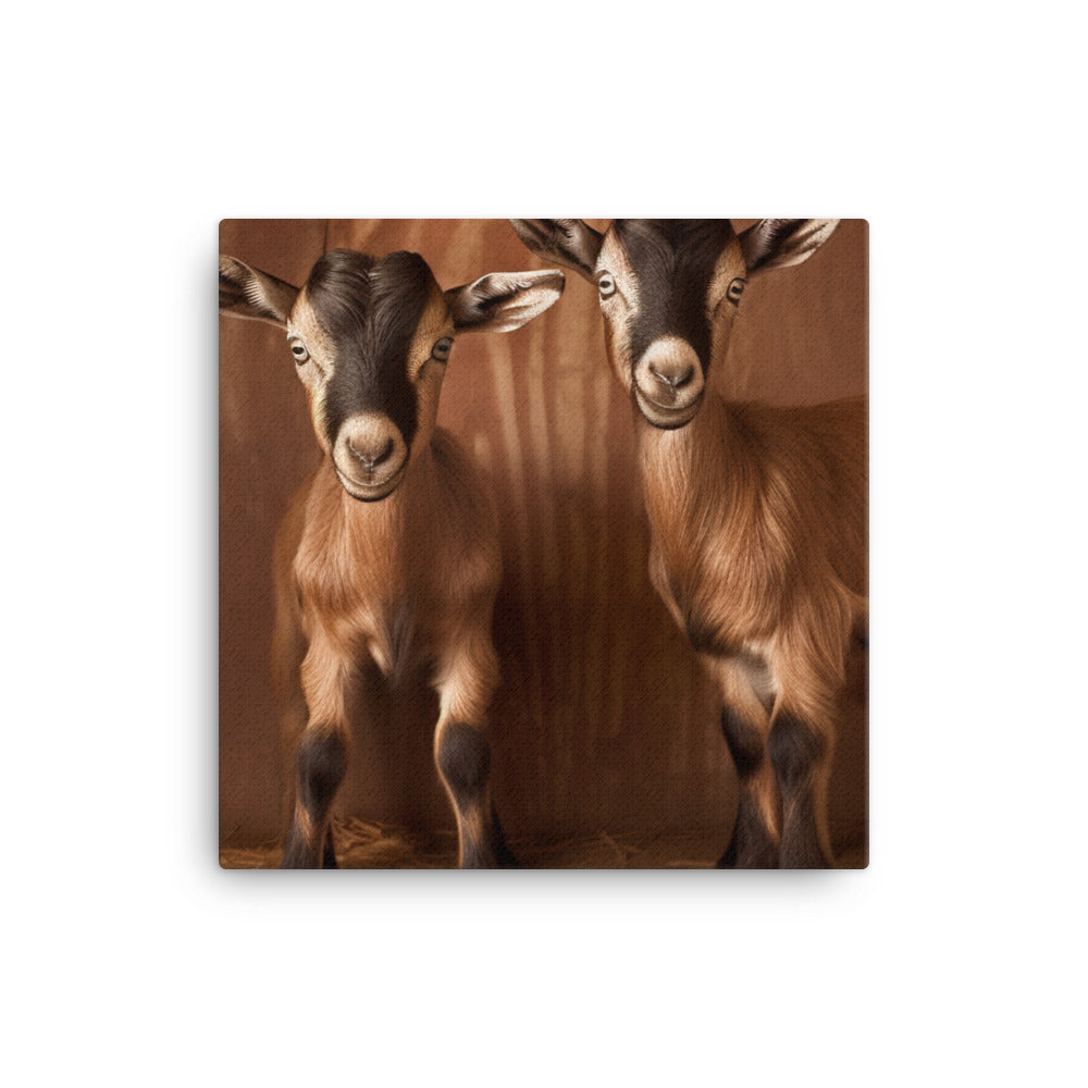 Nubian Goat Kids canvas - Posterfy.AI