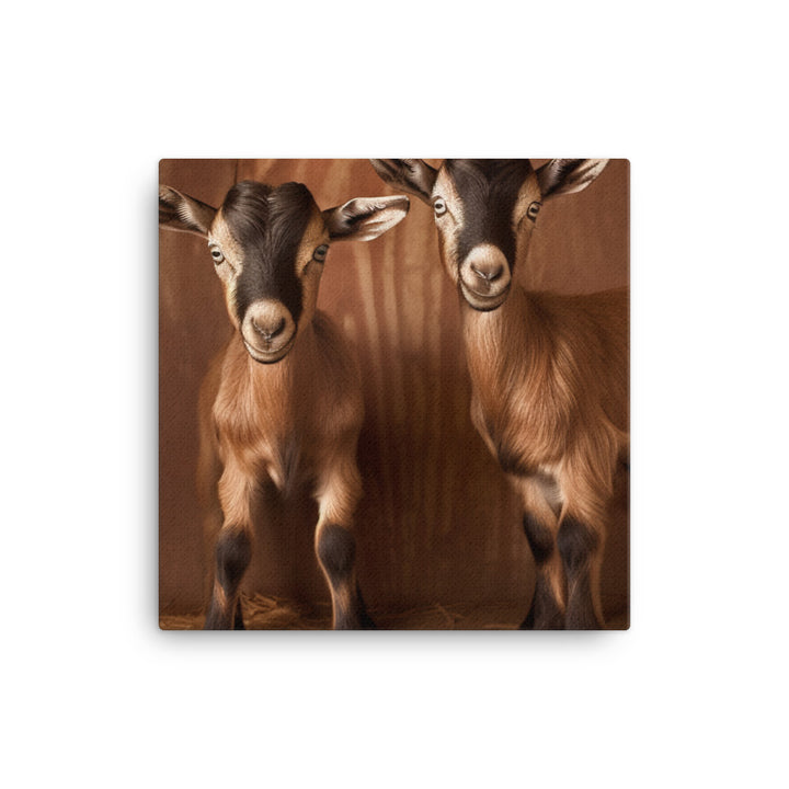 Nubian Goat Kids canvas - Posterfy.AI