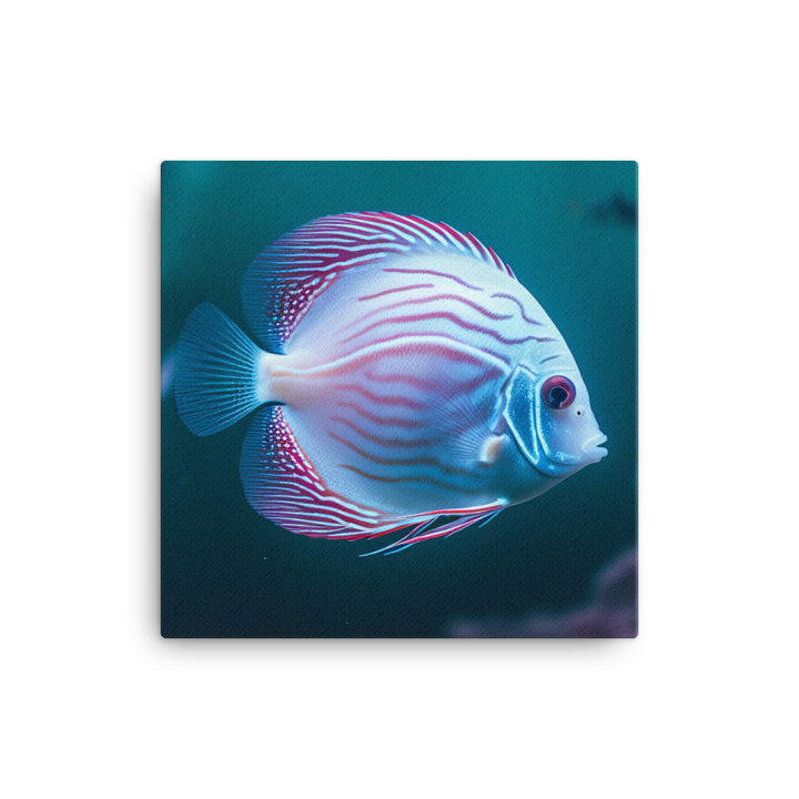 Ethereal Discus Fish in a Dreamy Aquascape canvas - Posterfy.AI