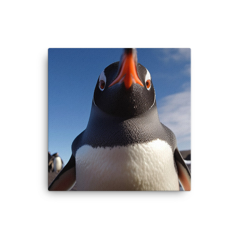 Curious Gentoo Penguin canvas - Posterfy.AI
