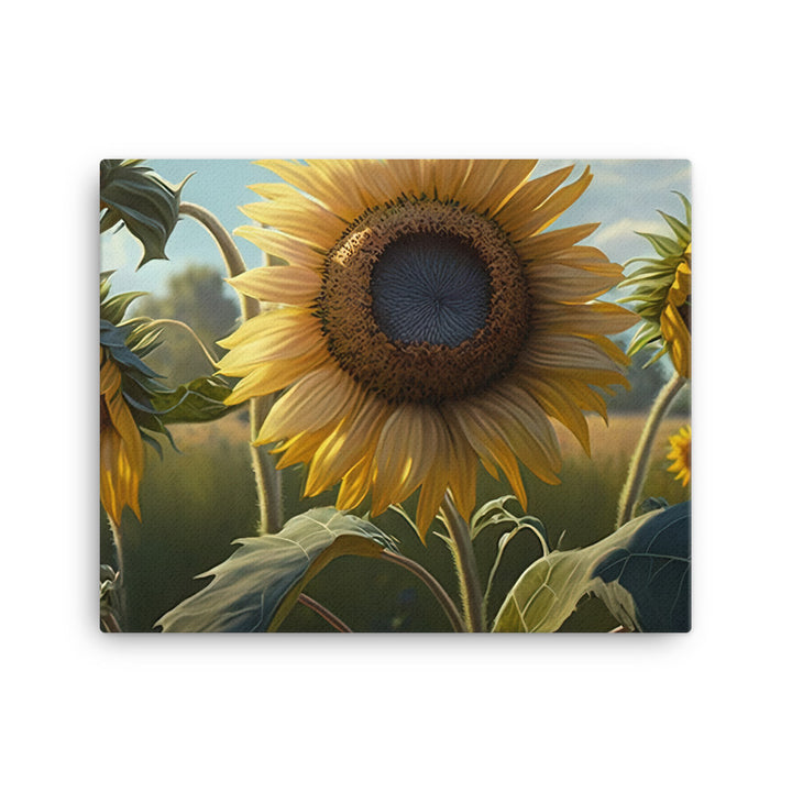 The beauty of a sunny meadow of bright yellow sunflowers canvas - Posterfy.AI