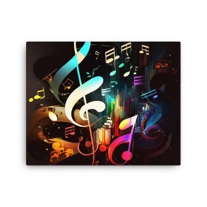 Musical notes in a simple abstract style canvas - Posterfy.AI