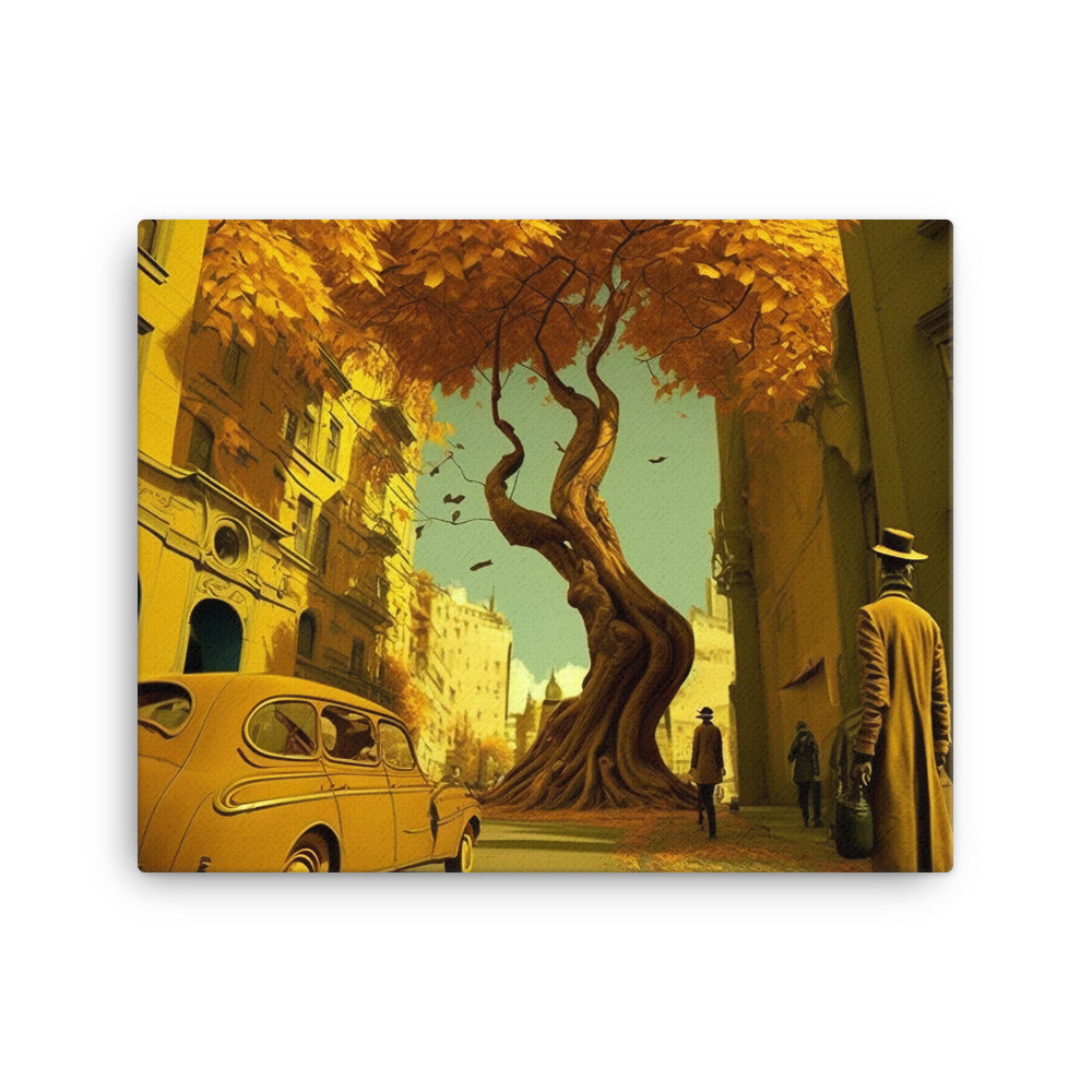 Autumn Days in the city canvas - Posterfy.AI