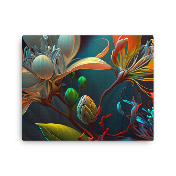 Colorful flora canvas - Posterfy.AI