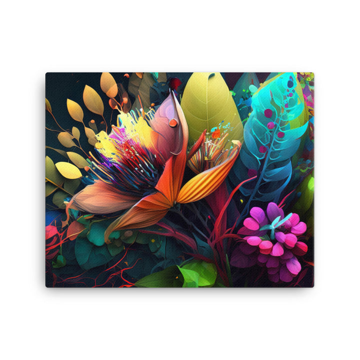 Colorful Flora canvas - Posterfy.AI