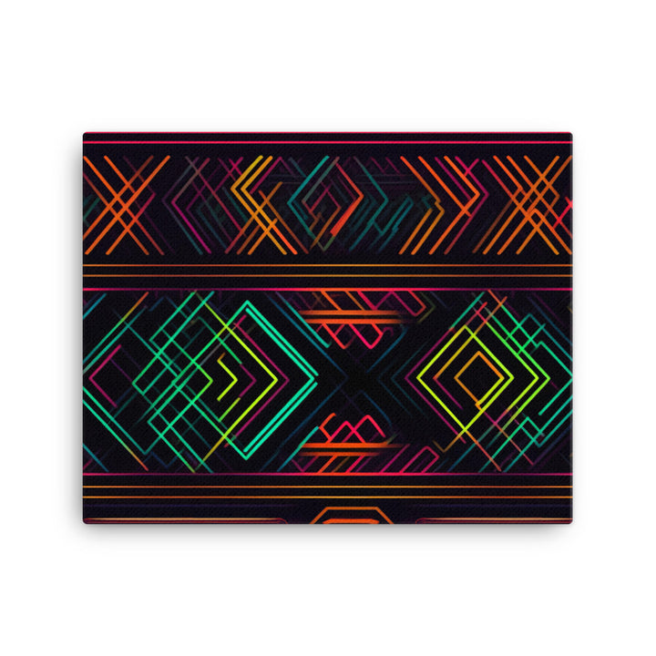 Neon Pattern canvas - Posterfy.AI