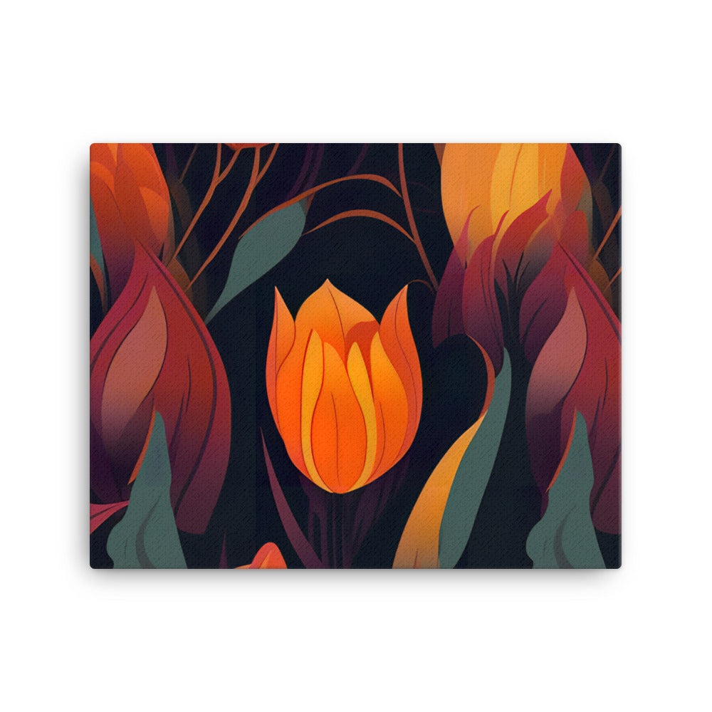 Tulip Pattern canvas - Posterfy.AI