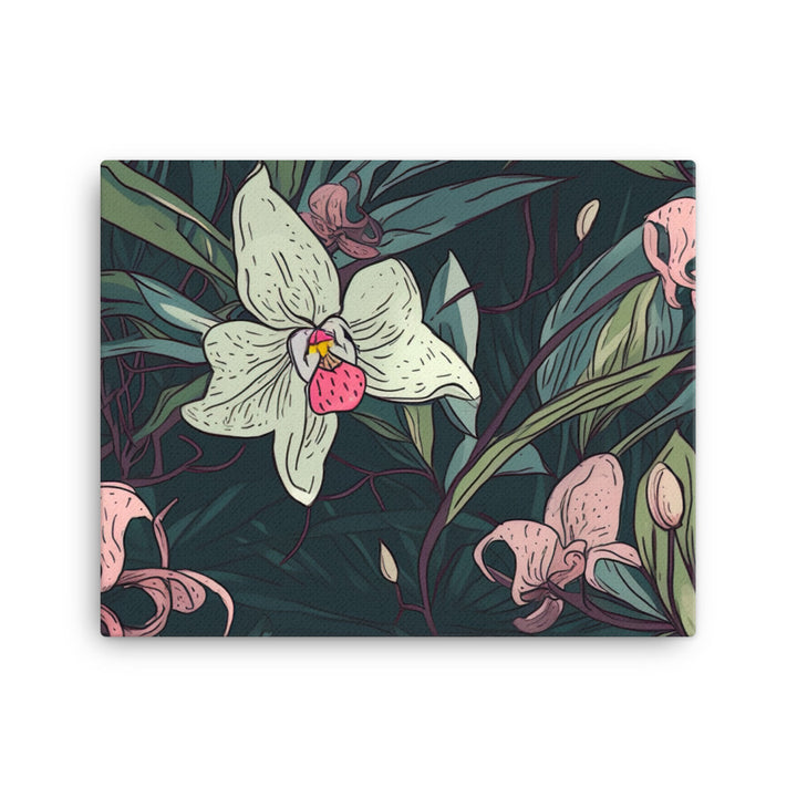 Orchid Pattern canvas - Posterfy.AI