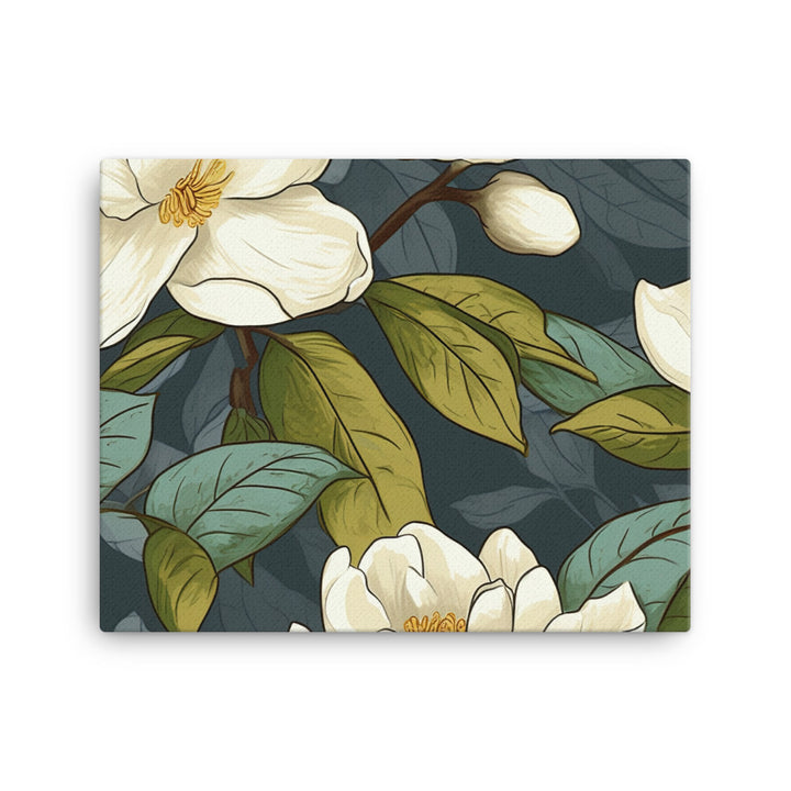 Gardenia Pattern canvas - Posterfy.AI