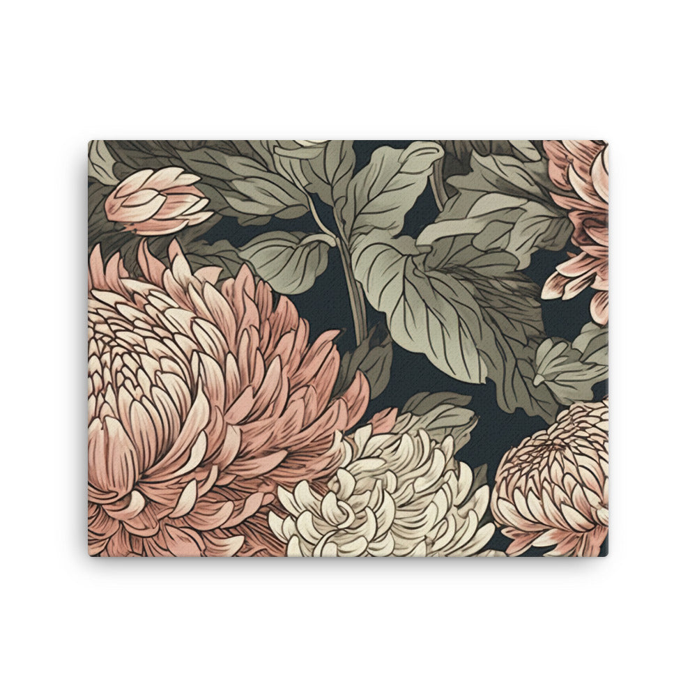 Chrysanthemum Pattern canvas - Posterfy.AI