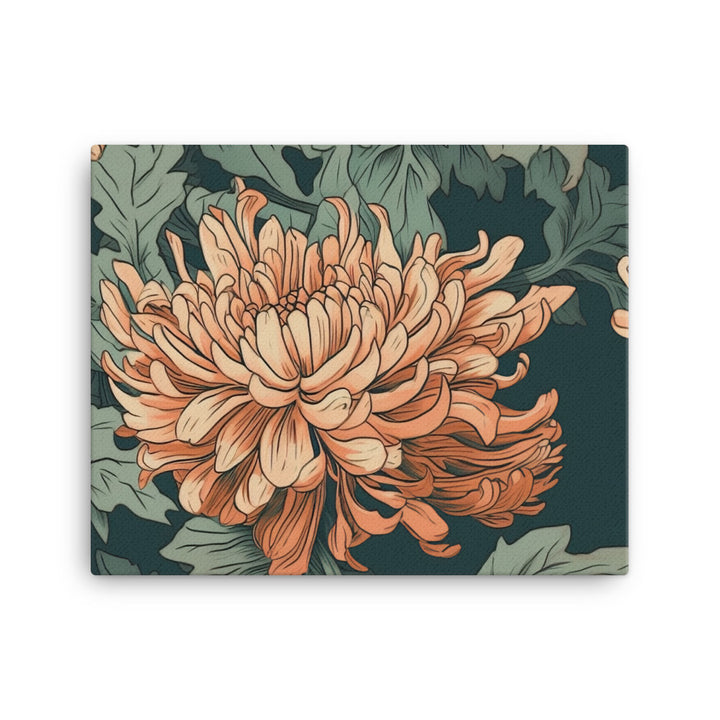 Chrysanthemum Pattern canvas - Posterfy.AI