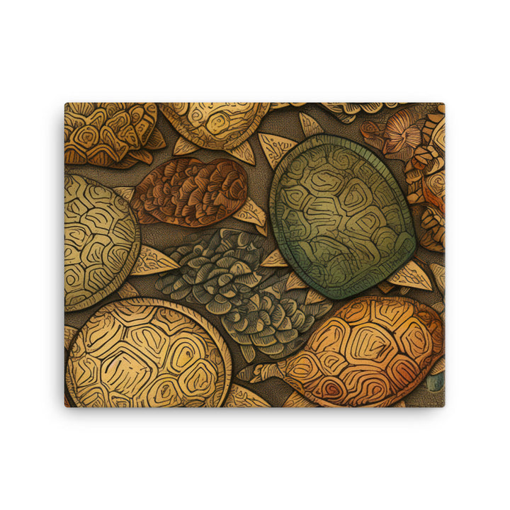 Turtle shells Pattern canvas - Posterfy.AI