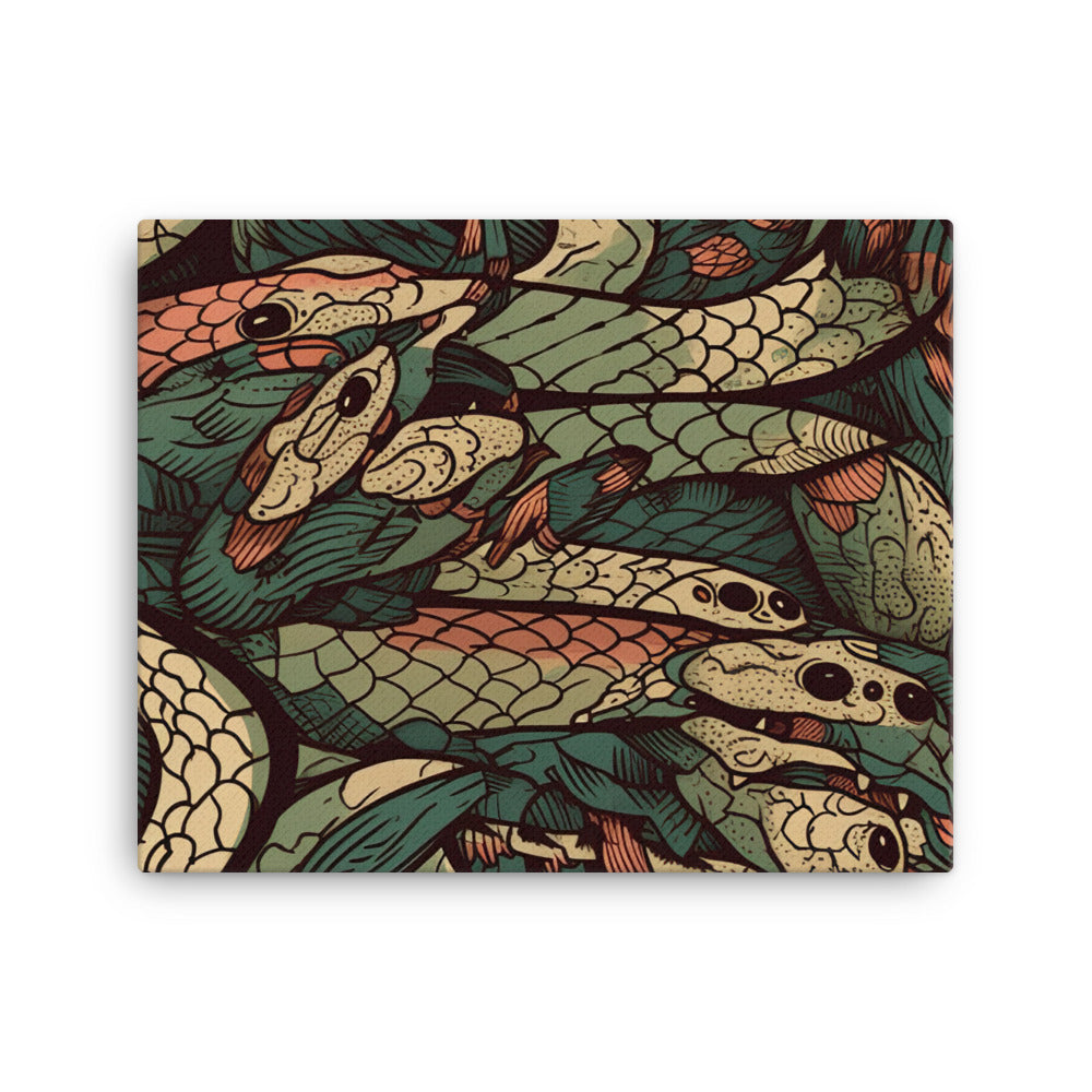 Snake slithers Pattern canvas - Posterfy.AI