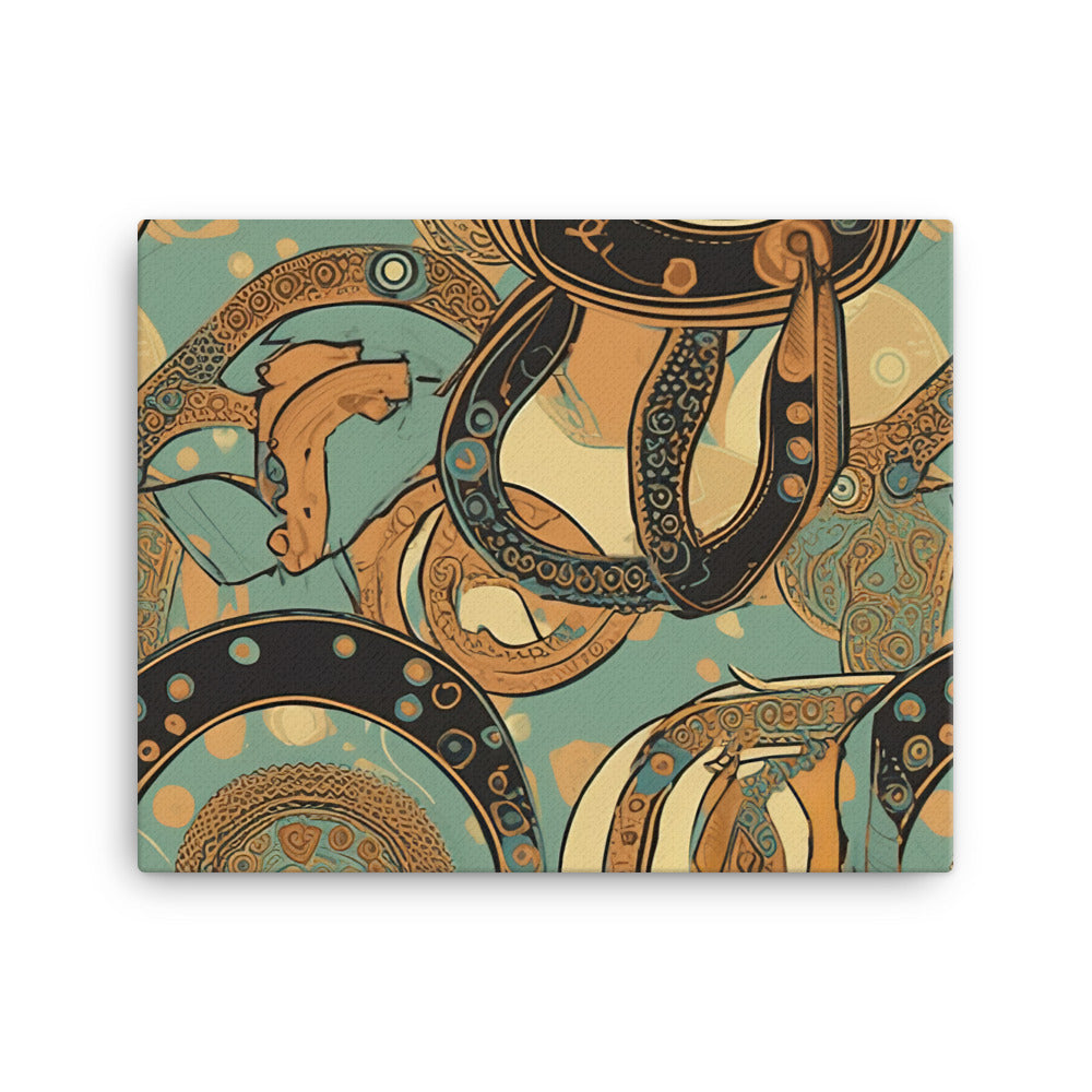Horse shoes Pattern canvas - Posterfy.AI