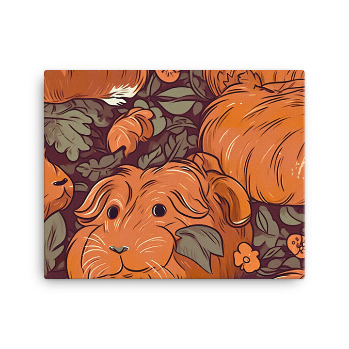 Guinea pig snuggles Pattern canvas - Posterfy.AI