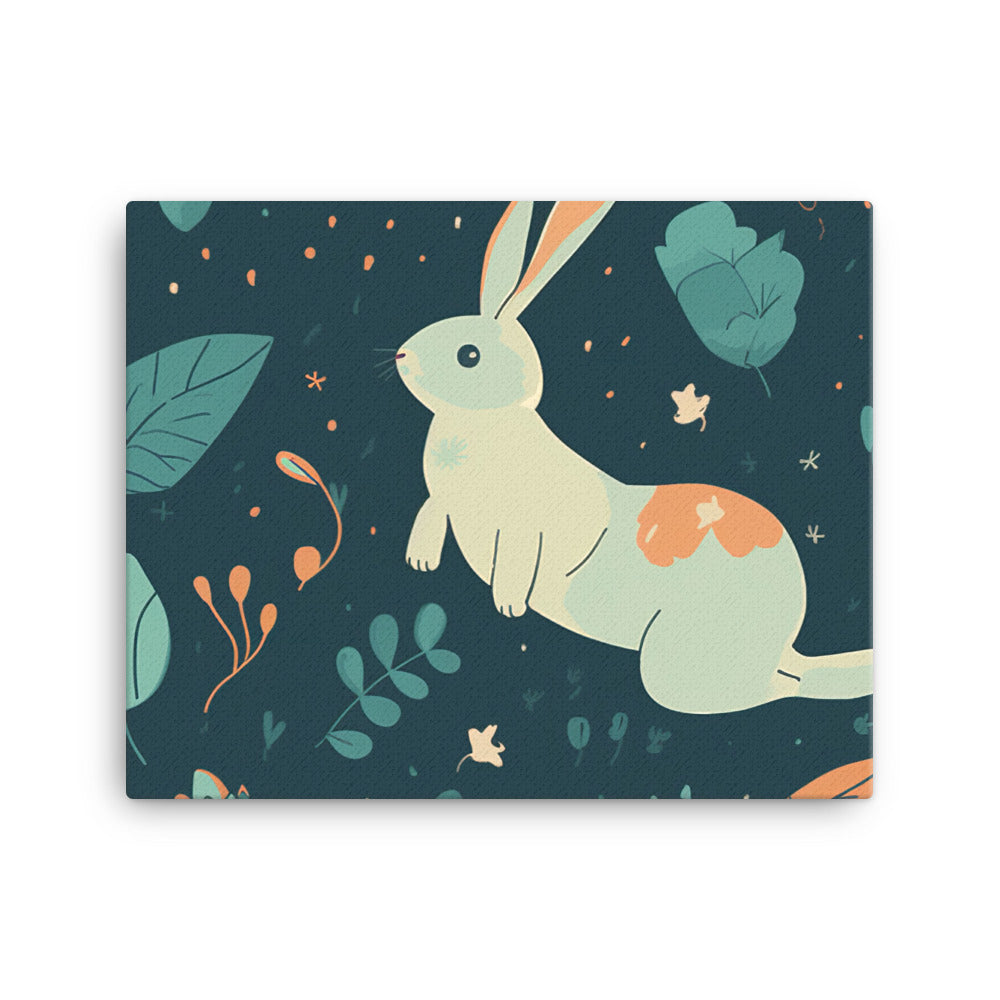 Bunny hops Pattern canvas - Posterfy.AI