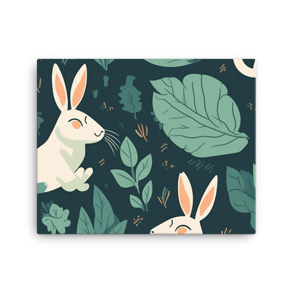 Bunny hops Pattern canvas - Posterfy.AI