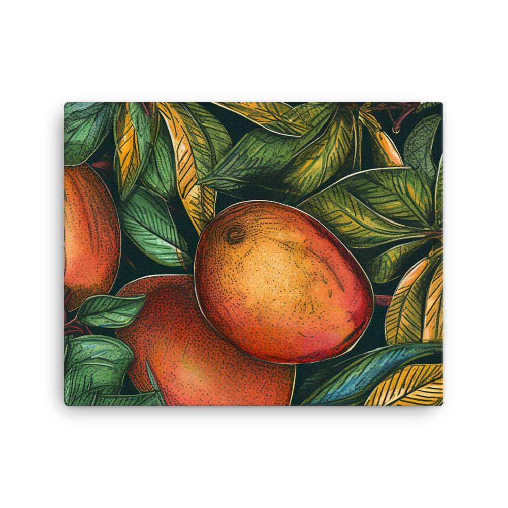 Mangoes Pattern canvas - Posterfy.AI