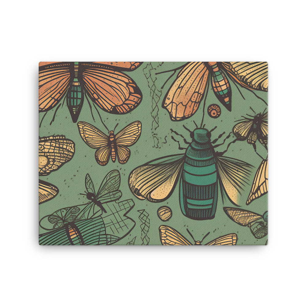 Insect Pattern canvas - Posterfy.AI