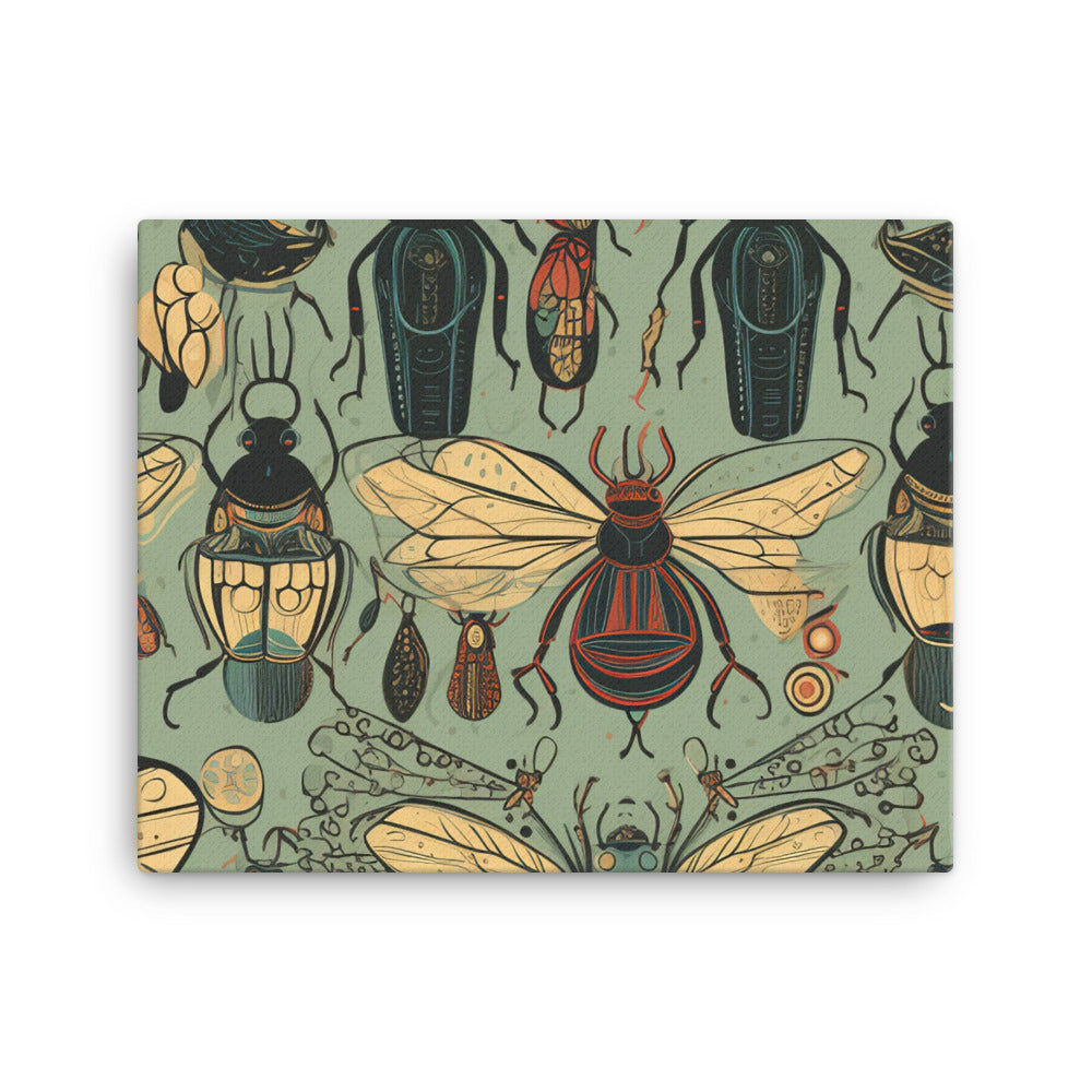 Insect Pattern canvas - Posterfy.AI