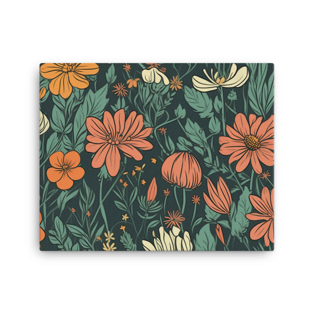 Wildflowers Pattern canvas - Posterfy.AI