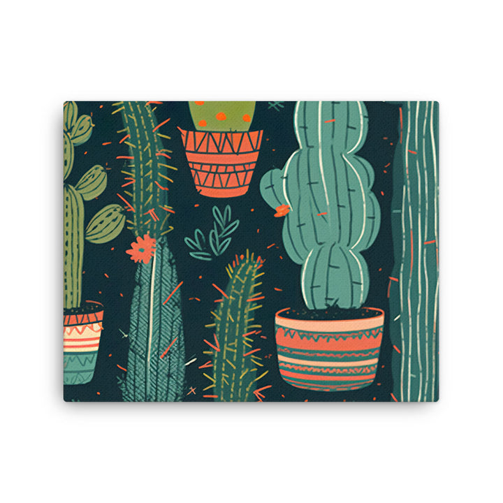 Cacti Pattern canvas - Posterfy.AI