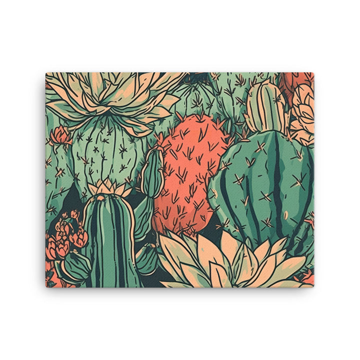 Cacti Pattern canvas - Posterfy.AI