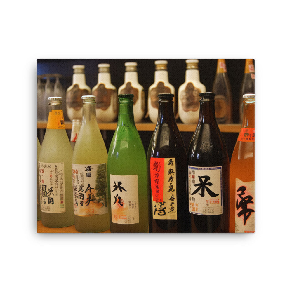 Sake Tasting in Tokyo canvas - Posterfy.AI