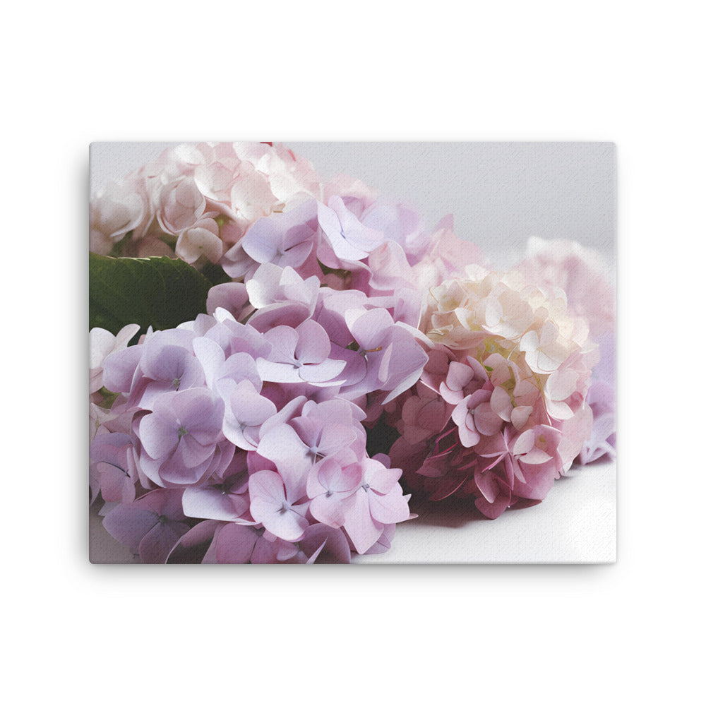 Hydrangea Bouquet on a White Background canvas - Posterfy.AI