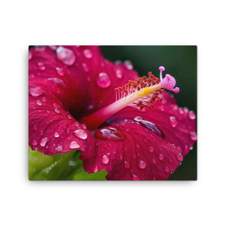 Hibiscus in the Rain canvas - Posterfy.AI