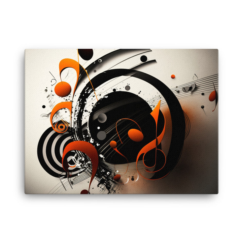 Musical notes in a simple abstract style canvas - Posterfy.AI