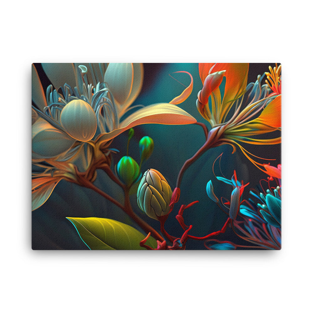 Colorful flora canvas - Posterfy.AI