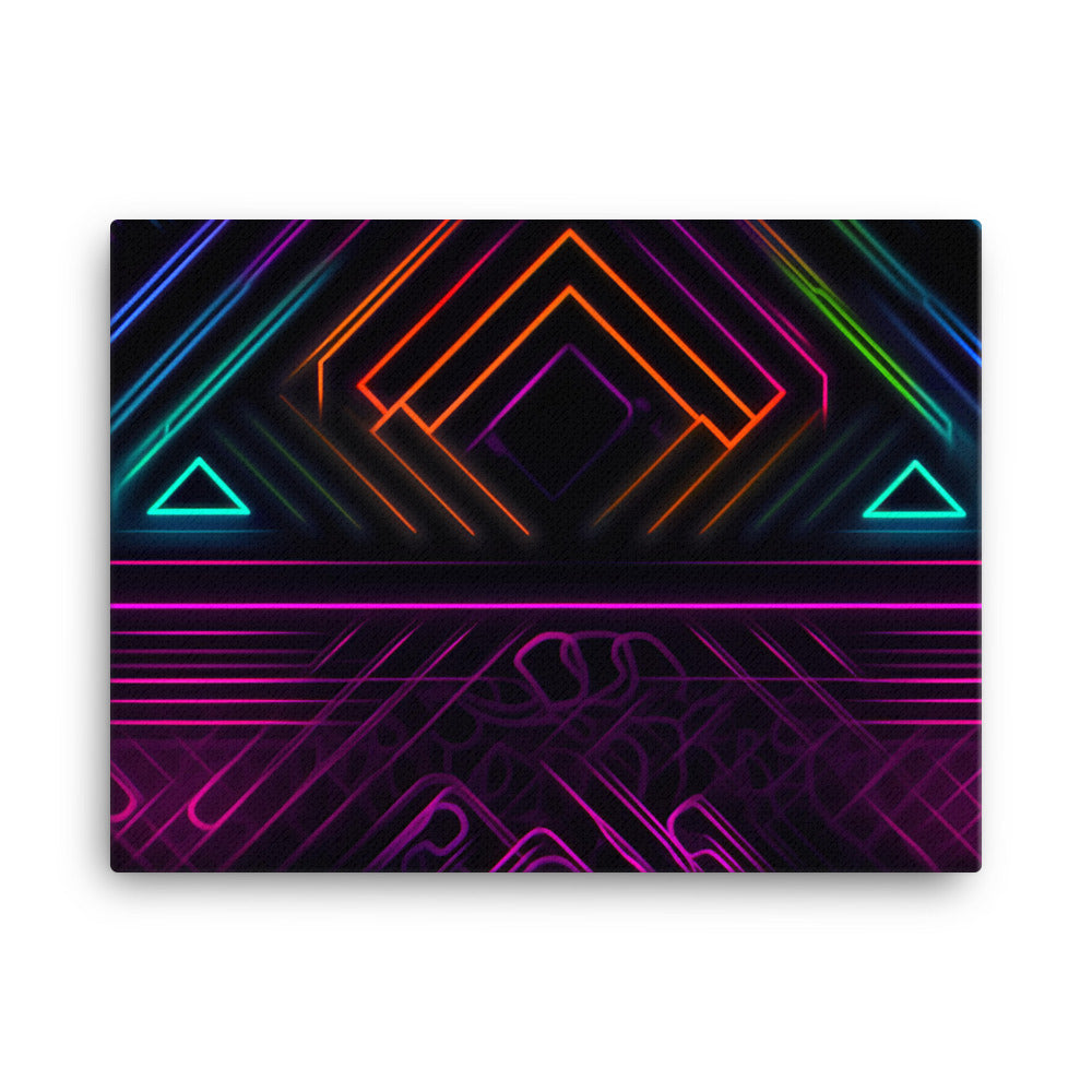 Neon Pattern canvas - Posterfy.AI