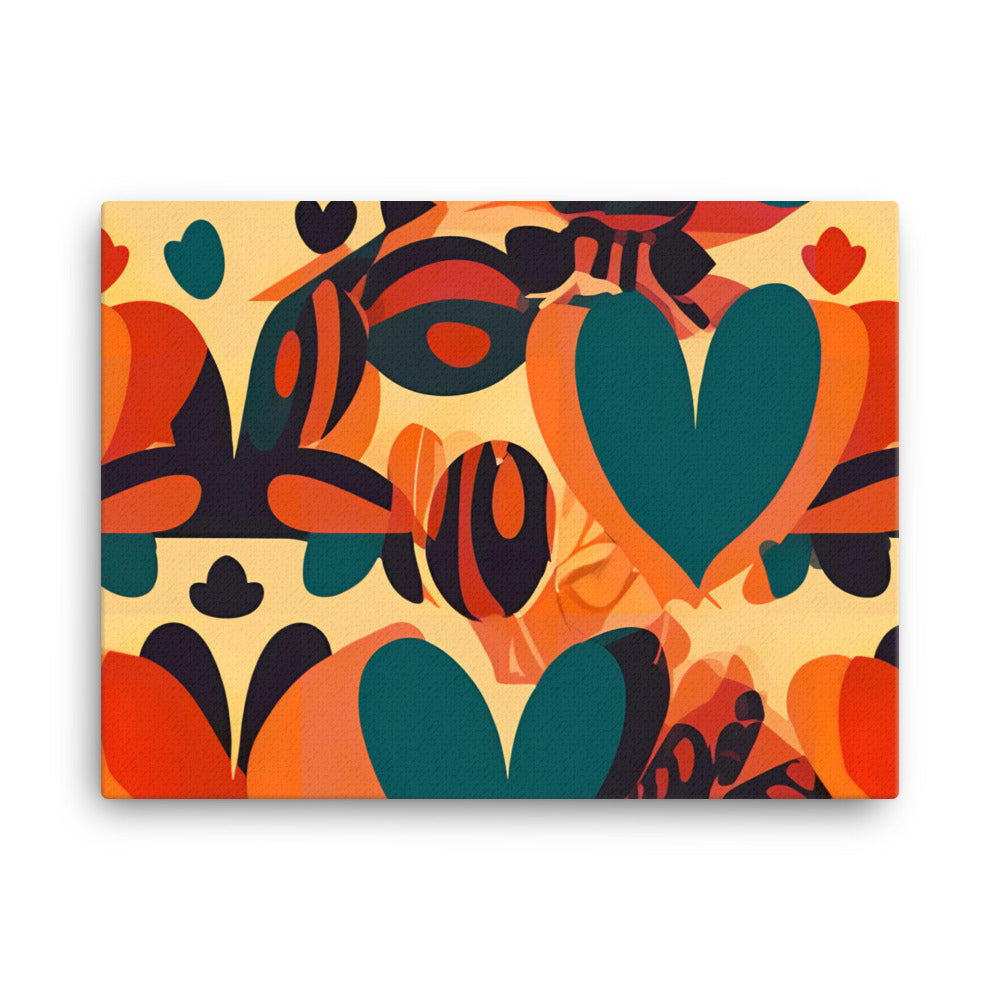 Love Pattern canvas - Posterfy.AI