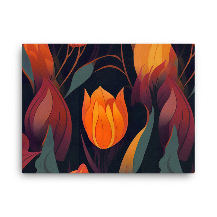 Tulip Pattern canvas - Posterfy.AI