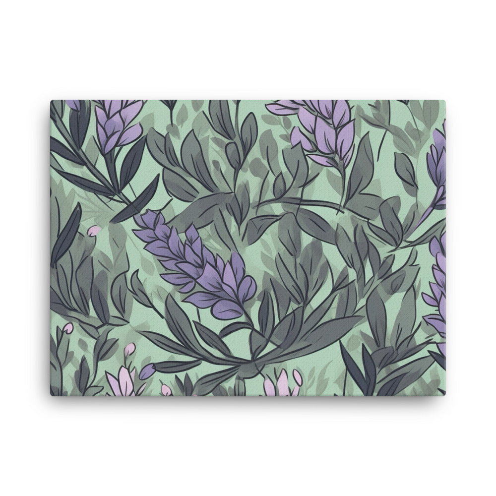 Lavender Pattern canvas - Posterfy.AI